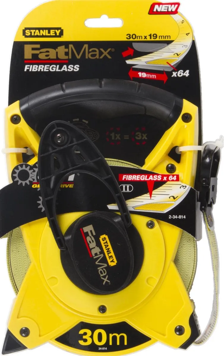 Stanley Landmeter Fatmax 30m - 19mm Geel