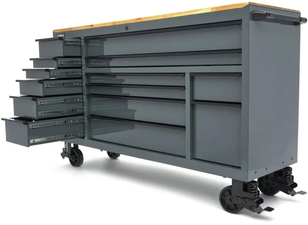 HBM Machines Gereedschapswagen 14 Lades 182cm - Grijs