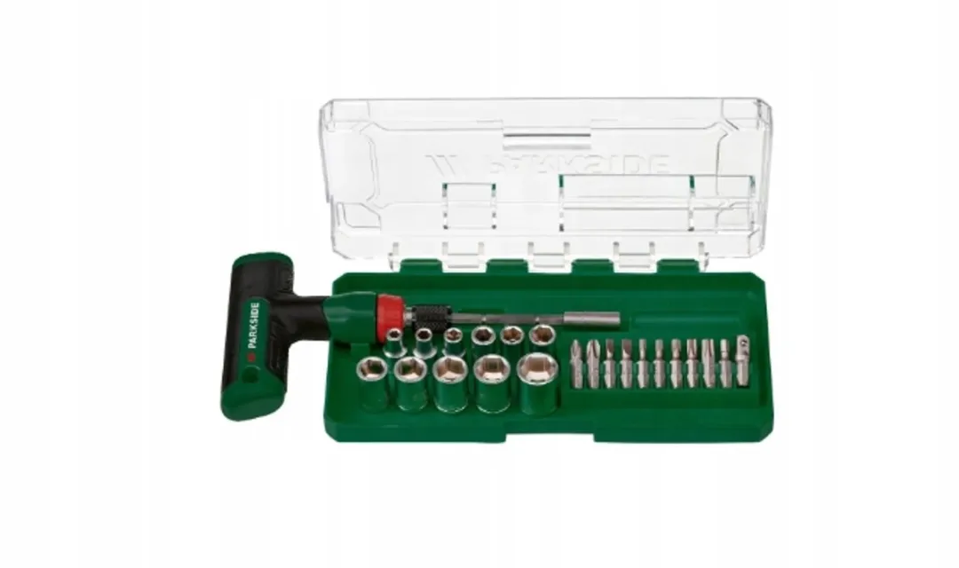 Parkside Ratel Schroevendraaierset T-greep 24-delig - Zwart/Groen
