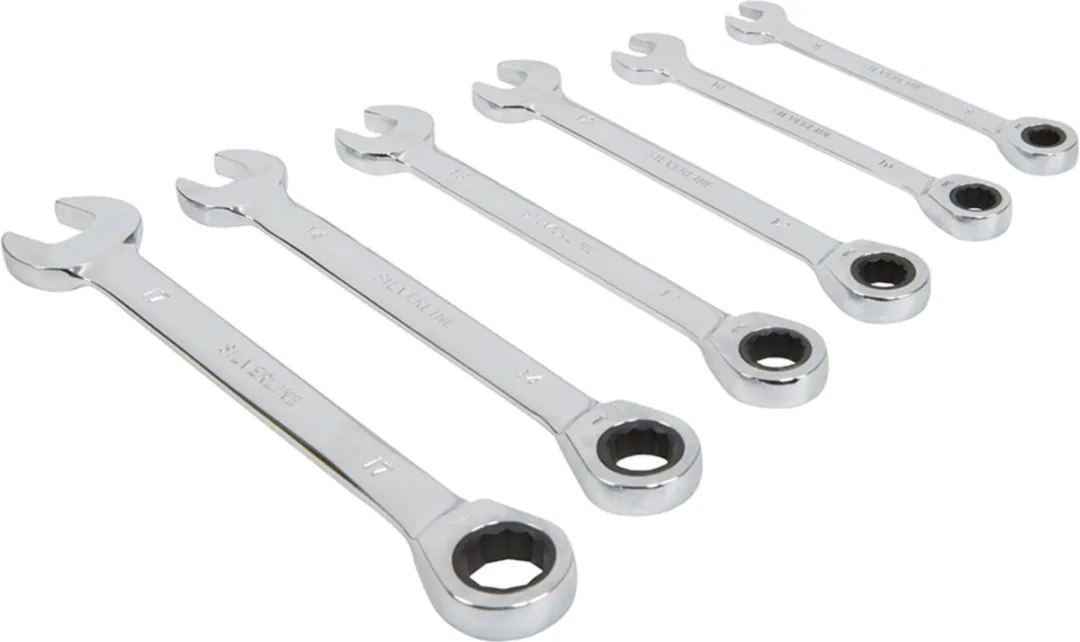 Silverline Steek- en Ringratelsleutelset 6-delig 8-17mm