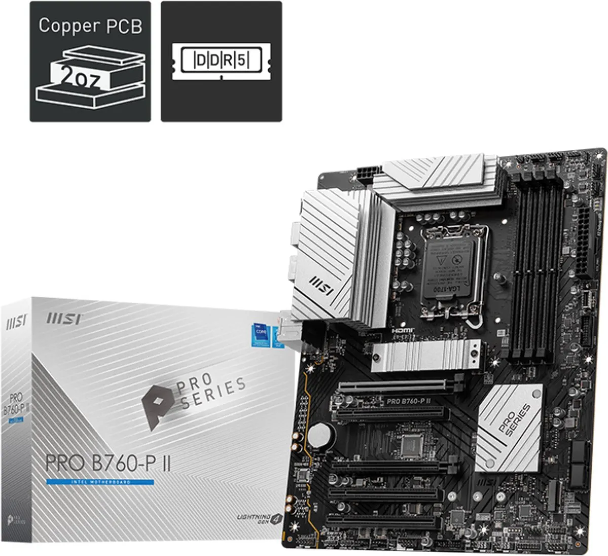 MSI PRO B760-P II Moederbord - ATX - afbeelding 6 van 6