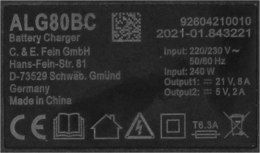 Fein Starterset 2x Accu 18V 6.0Ah ALG 80 BC - 92604323010 - afbeelding 6 van 6