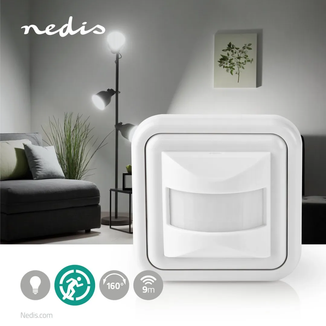 Nedis Bewegingsdetector PIRII42WT - Binnenshuis 160° - 5-200W Wit