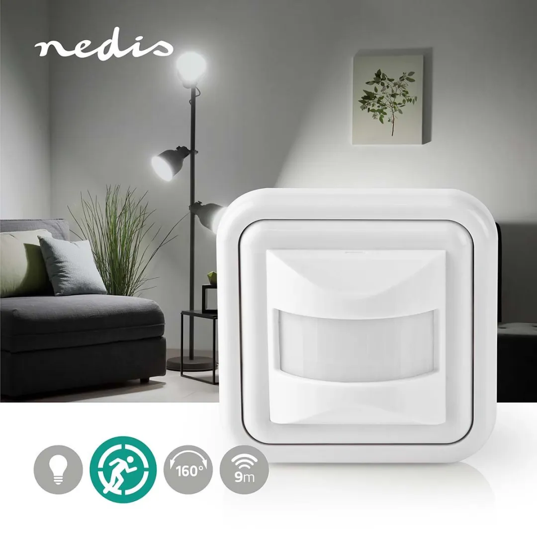 Nedis Bewegingsdetector PIRII42WT - Binnenshuis 160° - 5-200W Wit