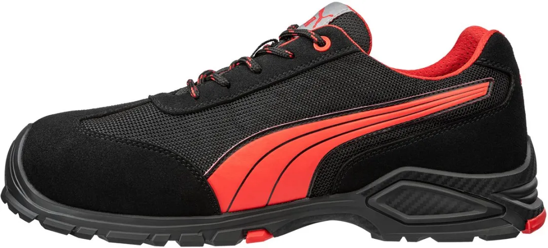 PUMA Madrid Low S1PL 642740 Werklaarzen - Zwart/Rood