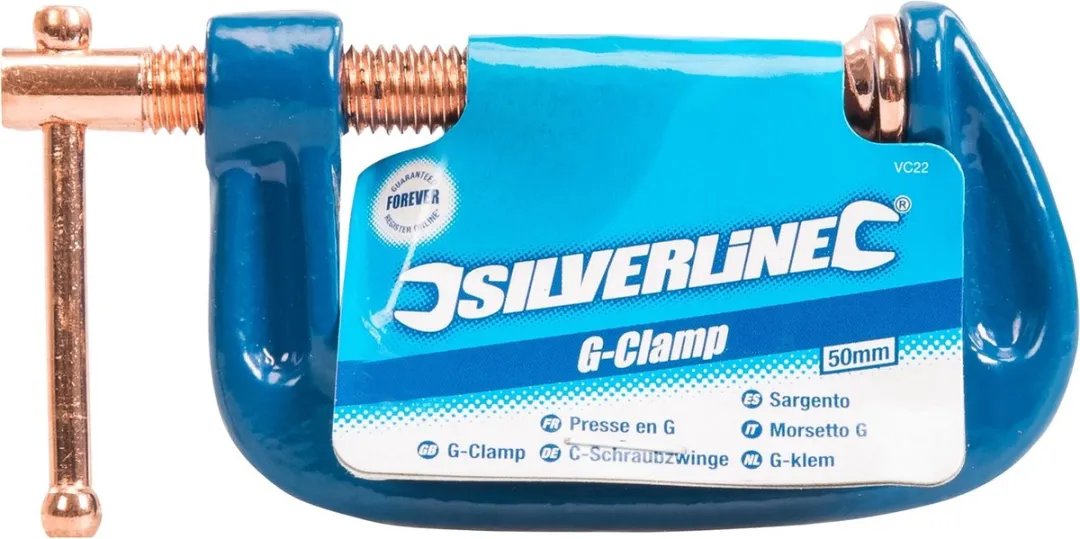 Silverline G-Klem 50mm - Roestbestendig Koper