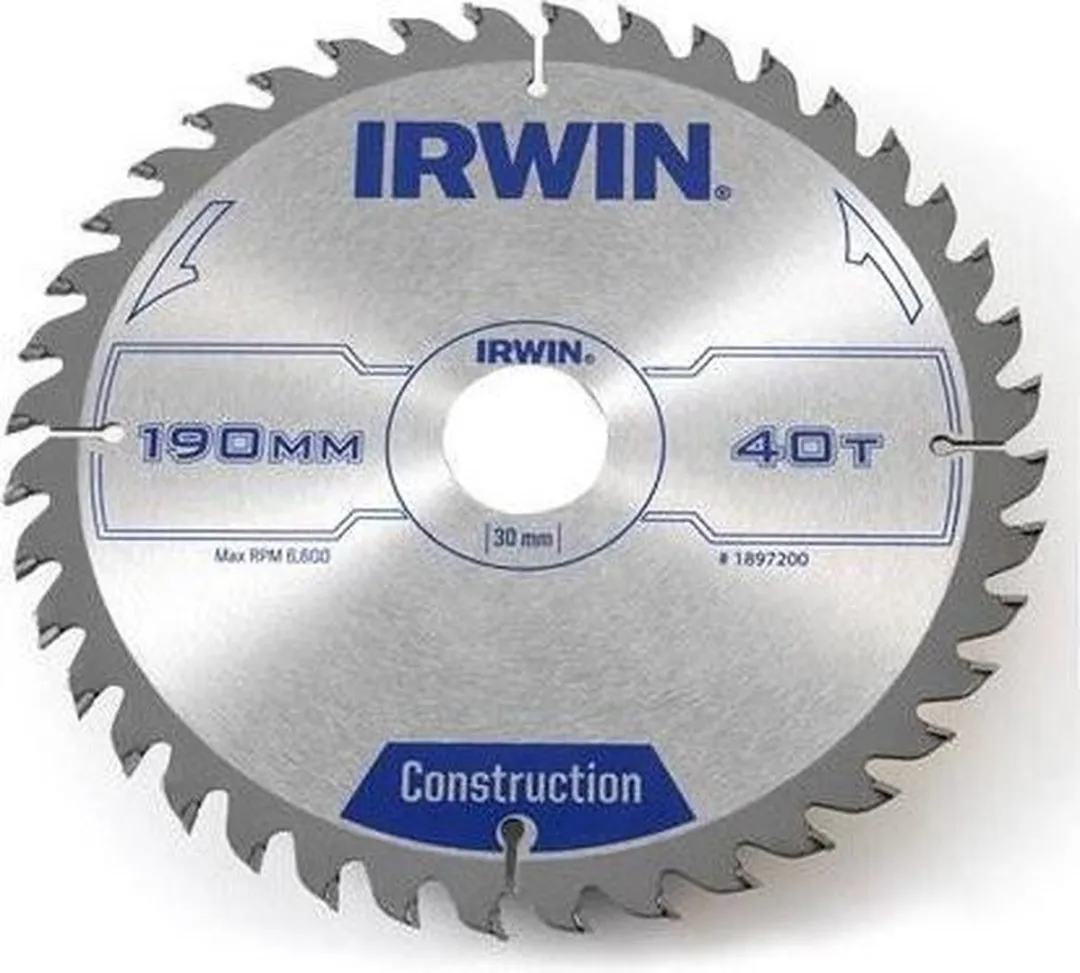 Irwin Construction Cirkelzaagblad 184mm 24T