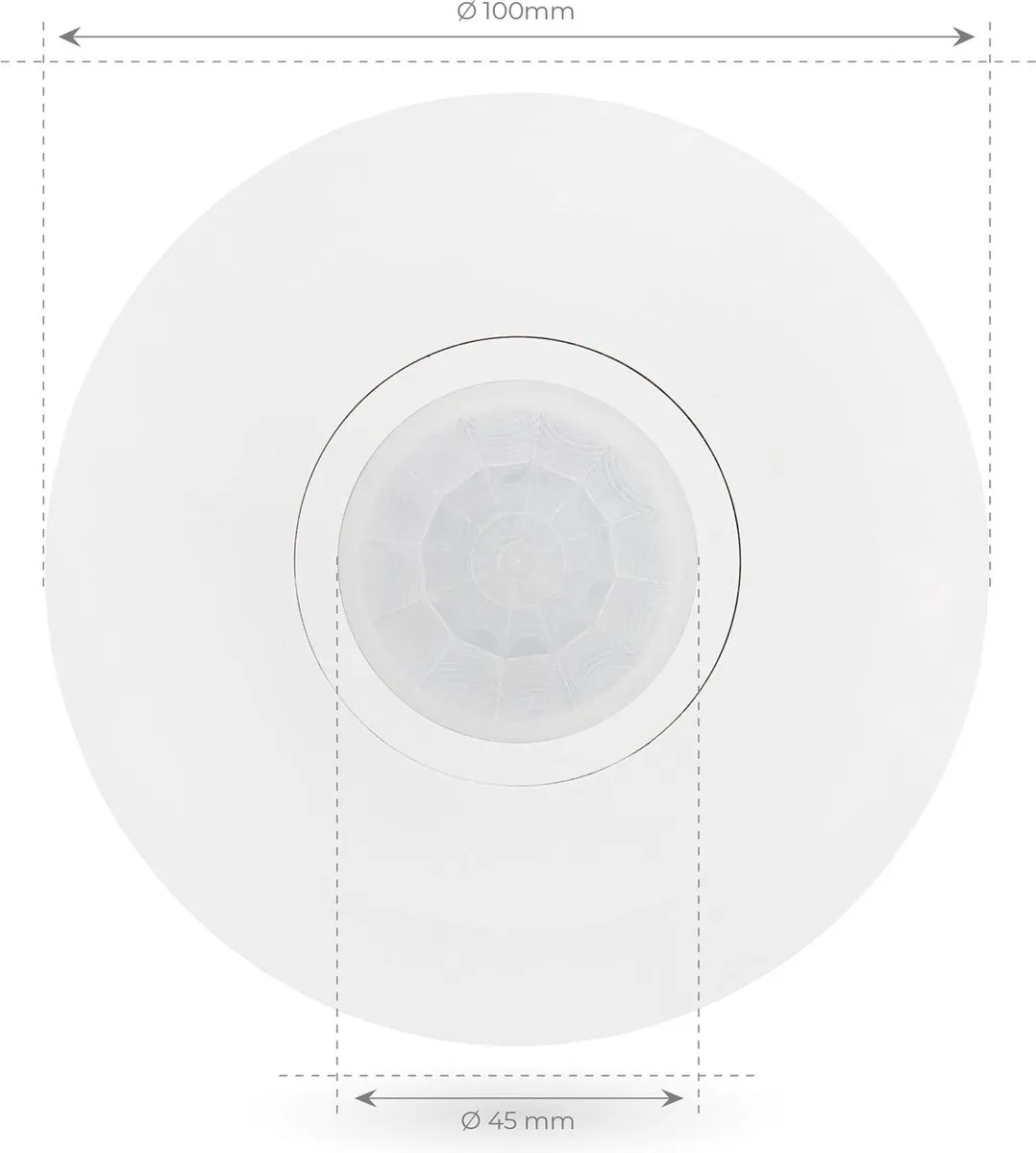 Ledvion Bewegingsmelder Opbouw Wit - 8m Bereik - IP20