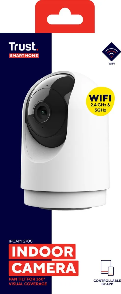 Trust IPCAM-2700 IP Camera - Binnen 2304x1296 - Wit/Zwart