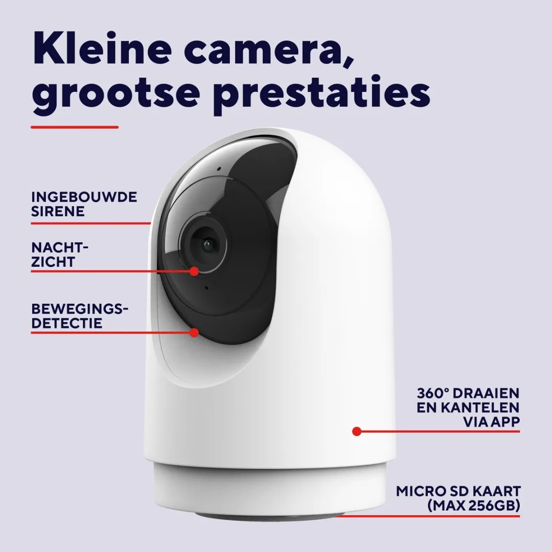 Trust IPCAM-2700 IP Camera - Binnen 2304x1296 - Wit/Zwart