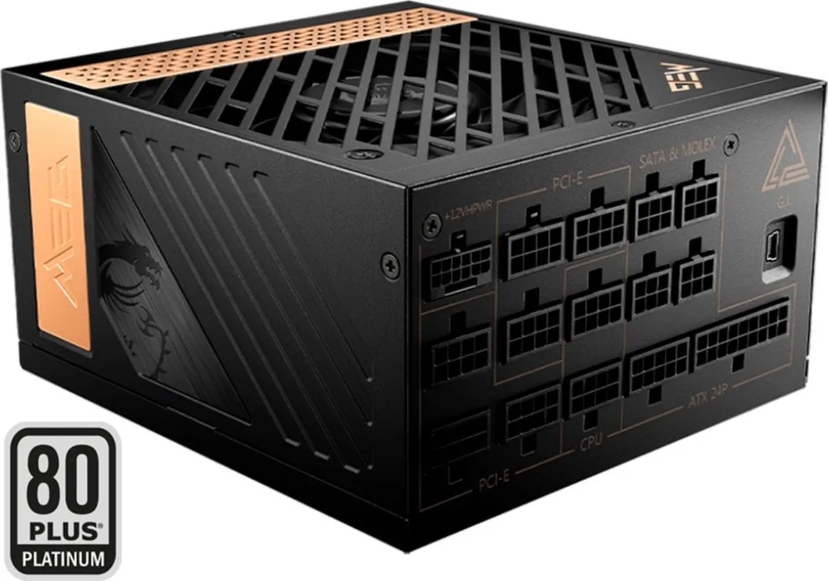 MSI MEG AI1300P PCIE5 Voeding 1300W