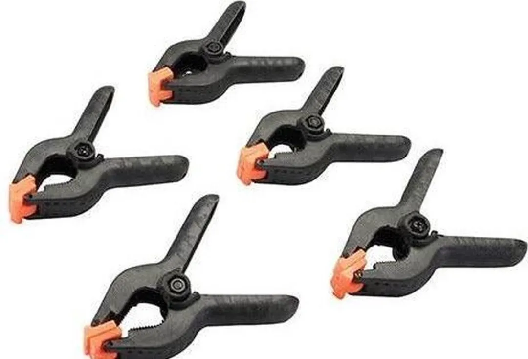 Silverline Veerklemmen 50mm - 5 Stuks - Zwart