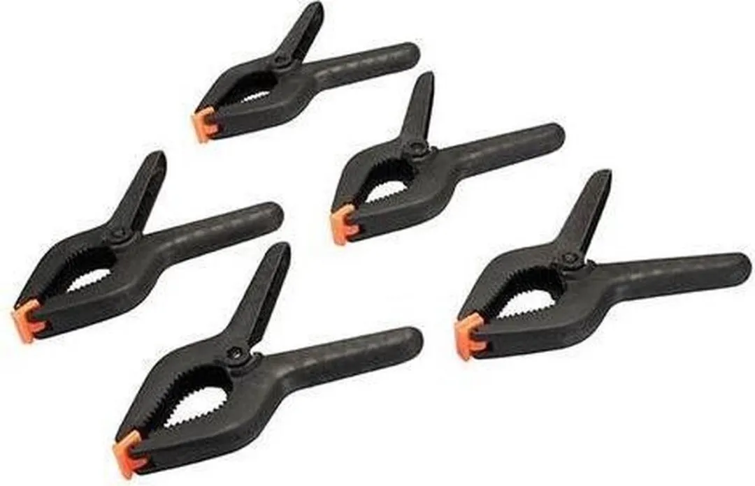 Silverline Veerklemmen 50mm - 5 Stuks - Zwart - afbeelding 6 van 6