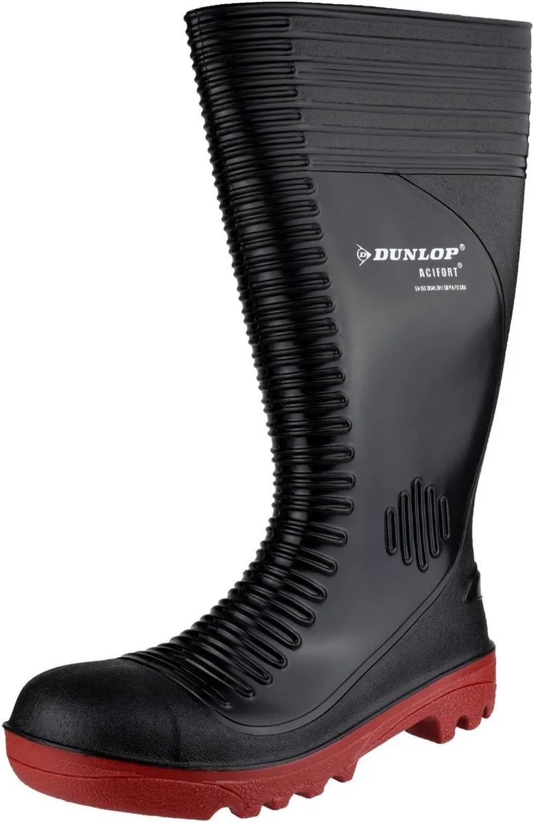 Dunlop Acifort A252931 Wellington - Heren - Maat 47 - Zwart