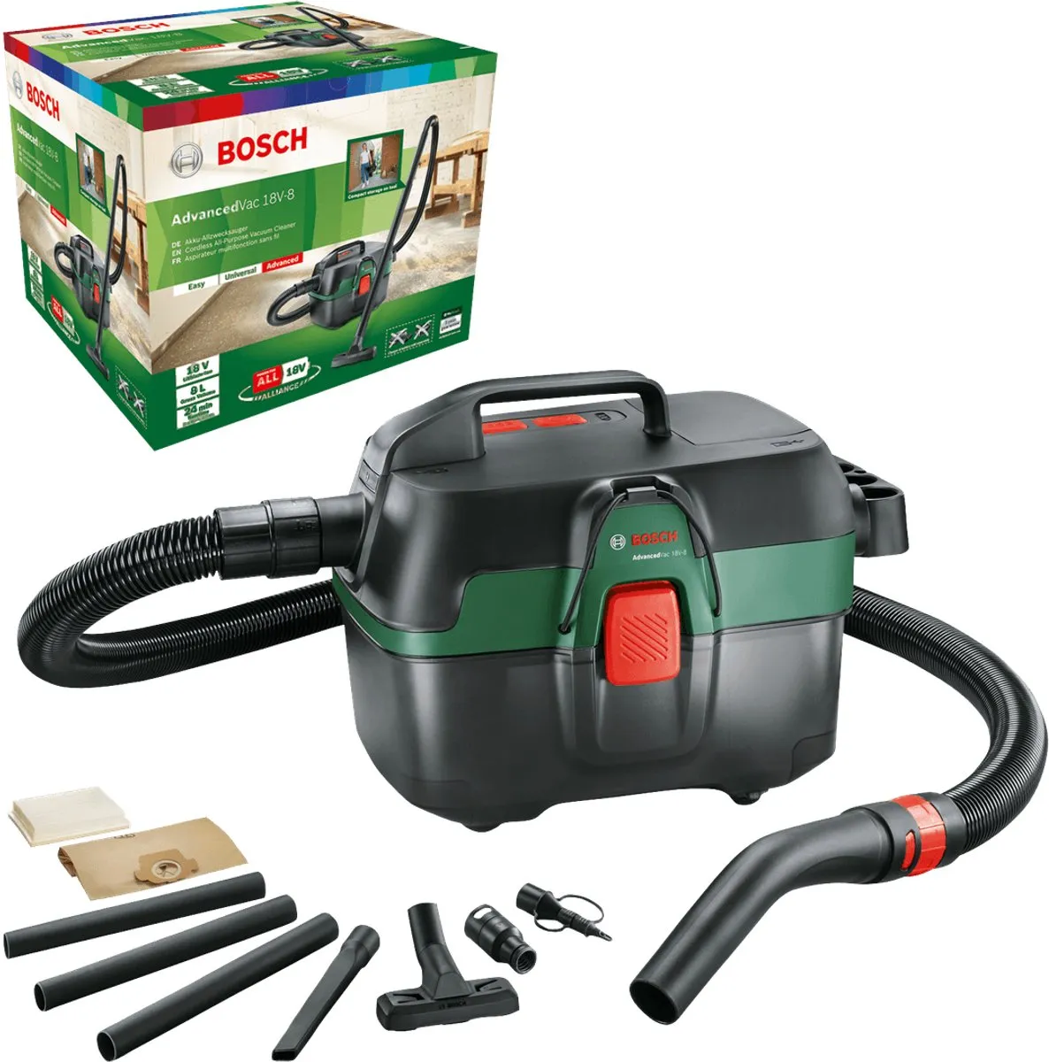 Bosch AdvancedVac 18V-8 Accu Stofzuiger - 8L