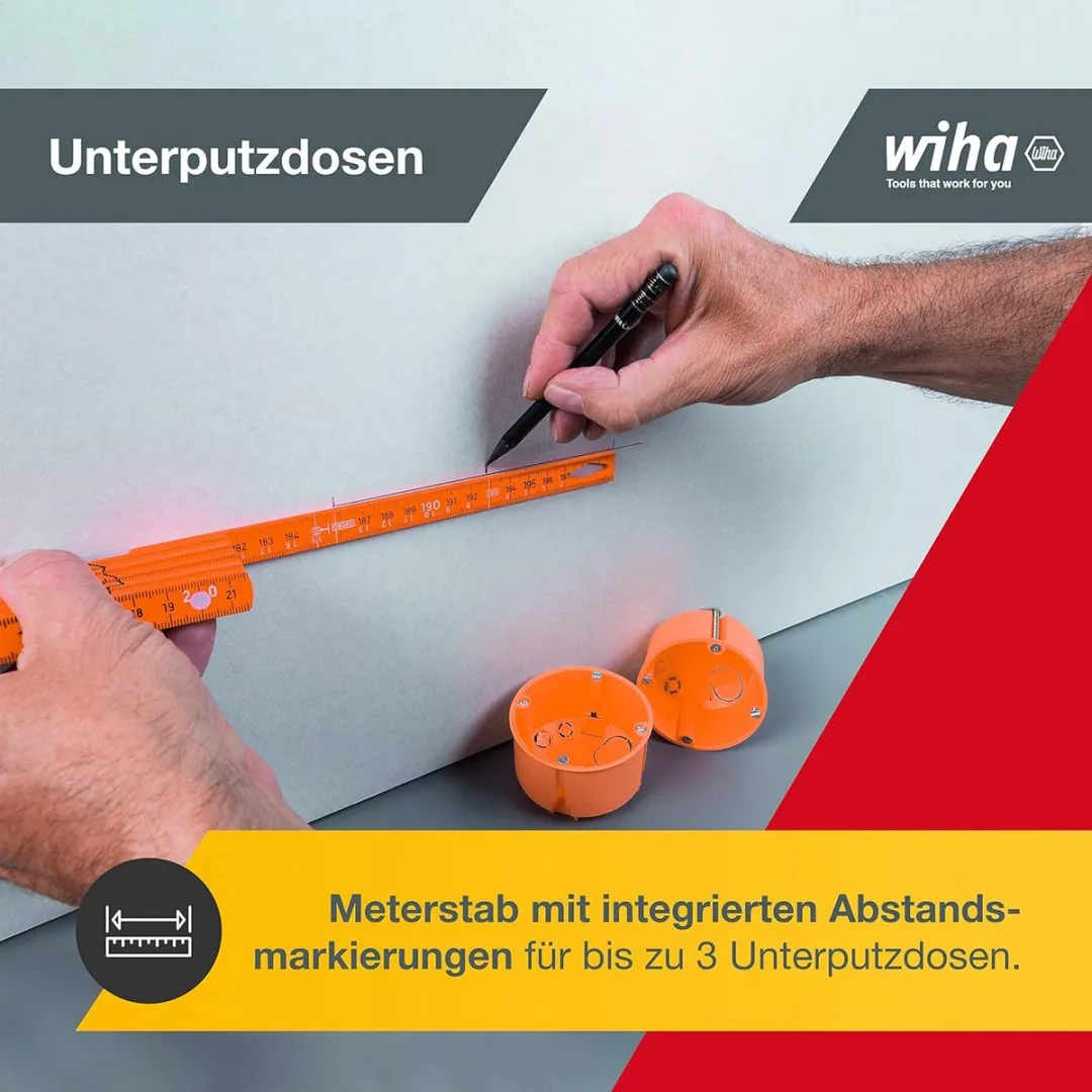 Wiha Elektriciensduimstok Longlife 2m - 10 Delen
