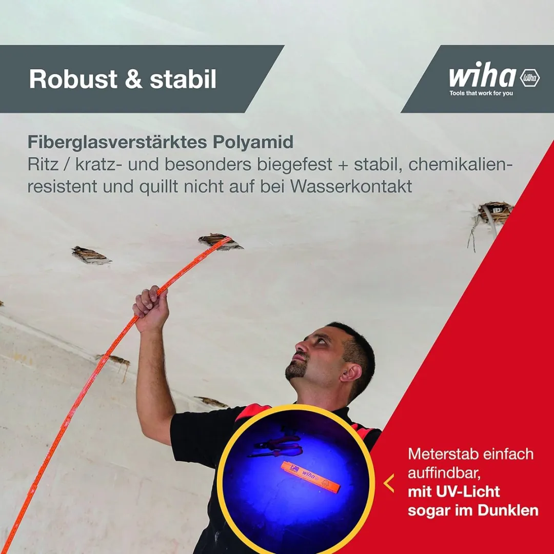 Wiha Elektriciensduimstok Longlife 2m - 10 Delen