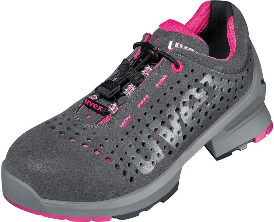 Uvex 1 Ladies S1 Geperforeerd - Grijs/Roze 40
