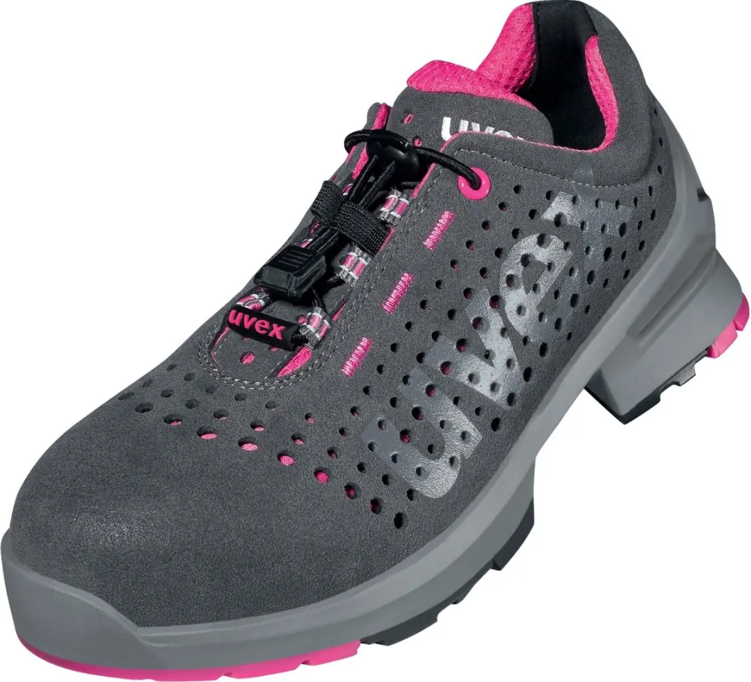 Uvex 1 Ladies S1 Geperforeerd - Grijs/Roze 40
