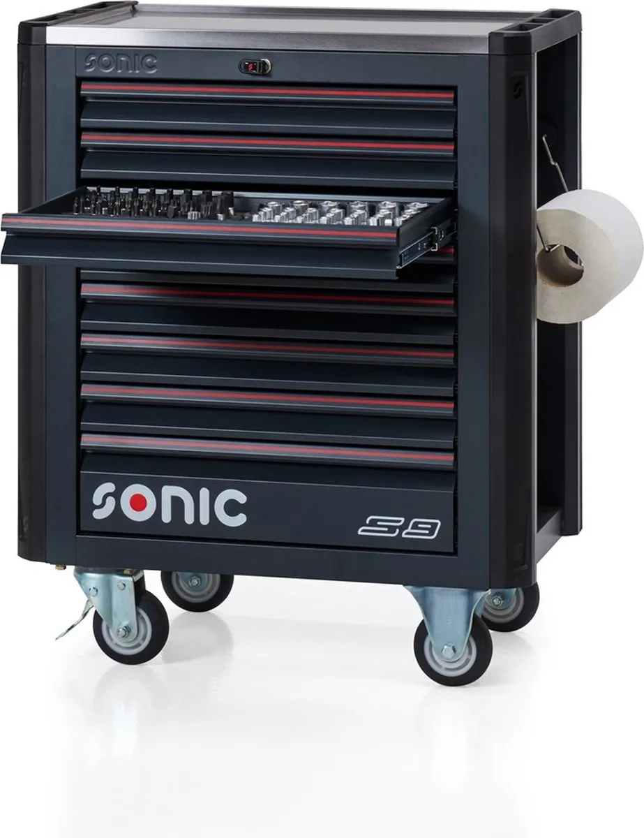 Sonic Next S9 Gereedschapswagen 384-delig - Zwart