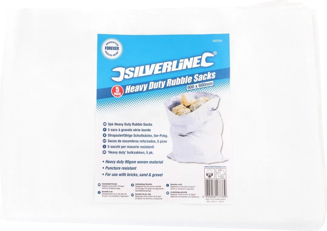 Silverline Bulkzakken 90x60cm - 10 Stuks - 20kg