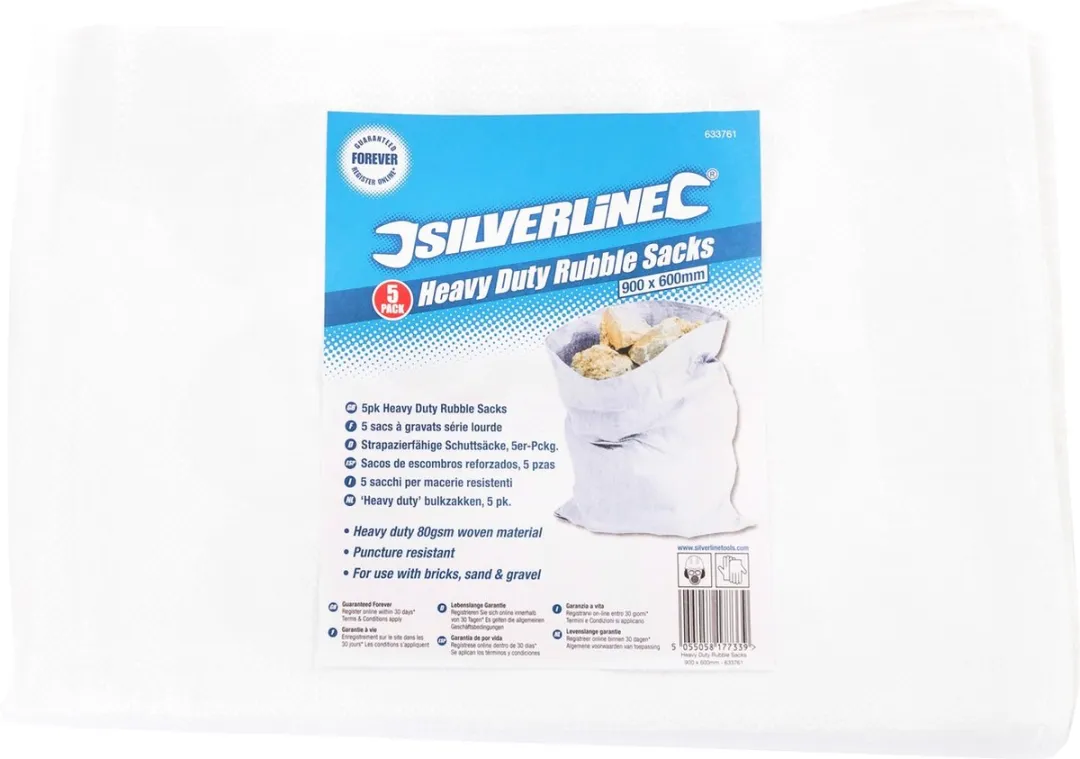 Silverline Bulkzakken 90x60cm - 10 Stuks - 20kg