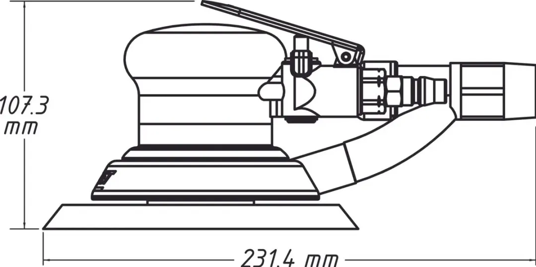 Hazet Excentrische Schuurmachine 9033-2 375W - Ø150mm