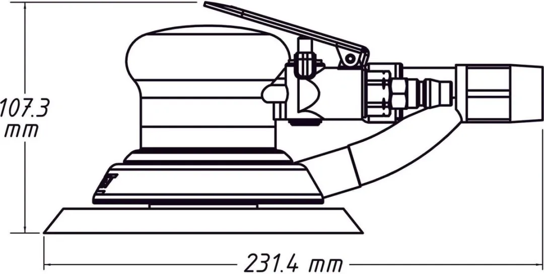 Hazet Excentrische Schuurmachine 9033-2 375W - Ø150mm