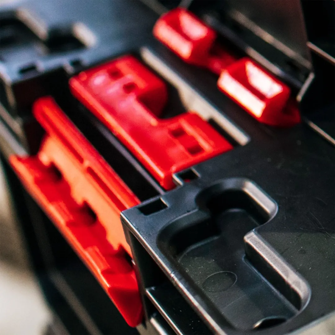 Toolbrothers RHINO XXL Gereedschapskoffer ECO Vario+ M - IP66 - Rood/Zwart - afbeelding 5 van 6