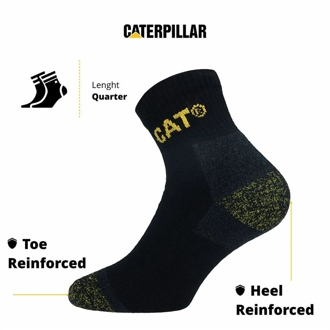 Caterpillar Premium Quarter Sokken Heren - 6 Paar - Zwart
