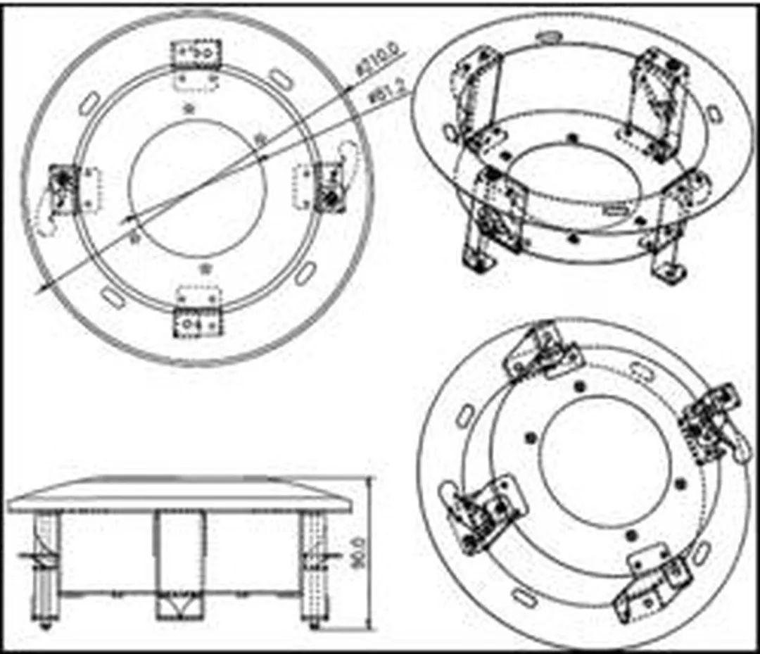 Hikvision DS-1227ZJ Plafond Inbouwbeugel - Wit