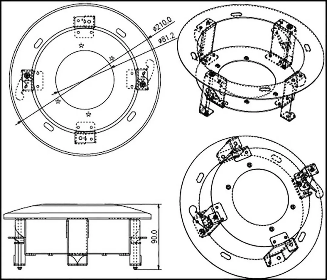 Hikvision DS-1227ZJ Plafond Inbouwbeugel - Wit
