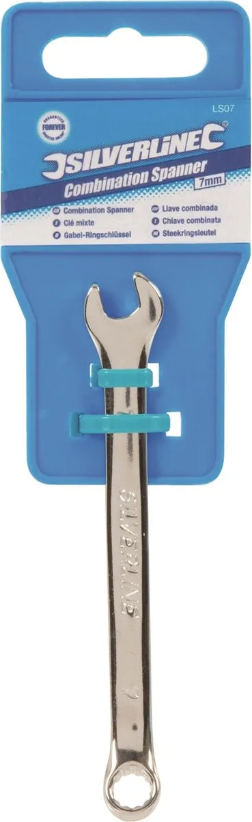 Silverline Steekringsleutel 7mm - Geharde chroom hoogglans - afbeelding 6 van 6