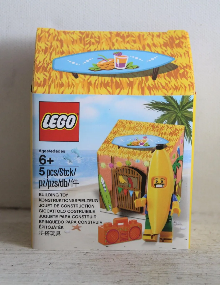 LEGO Minifiguur Bananenman met Strandhut - 1 Stuk