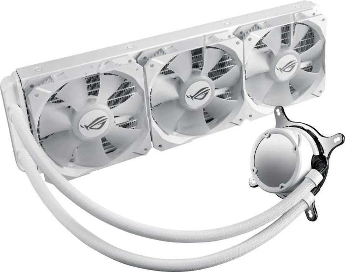 ASUS ROG Strix LC 360 RGB White Edition - 3x 12cm Ventilatoren - 90RC0072-M0UAY0 - afbeelding 6 van 6