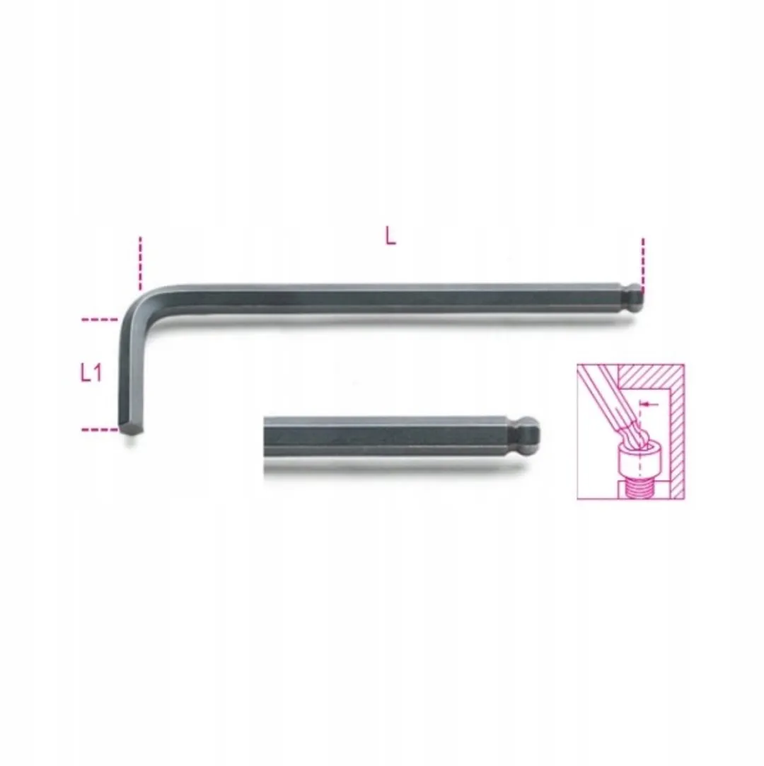 Beta Inbussleutel 3/32" met Kogelkop