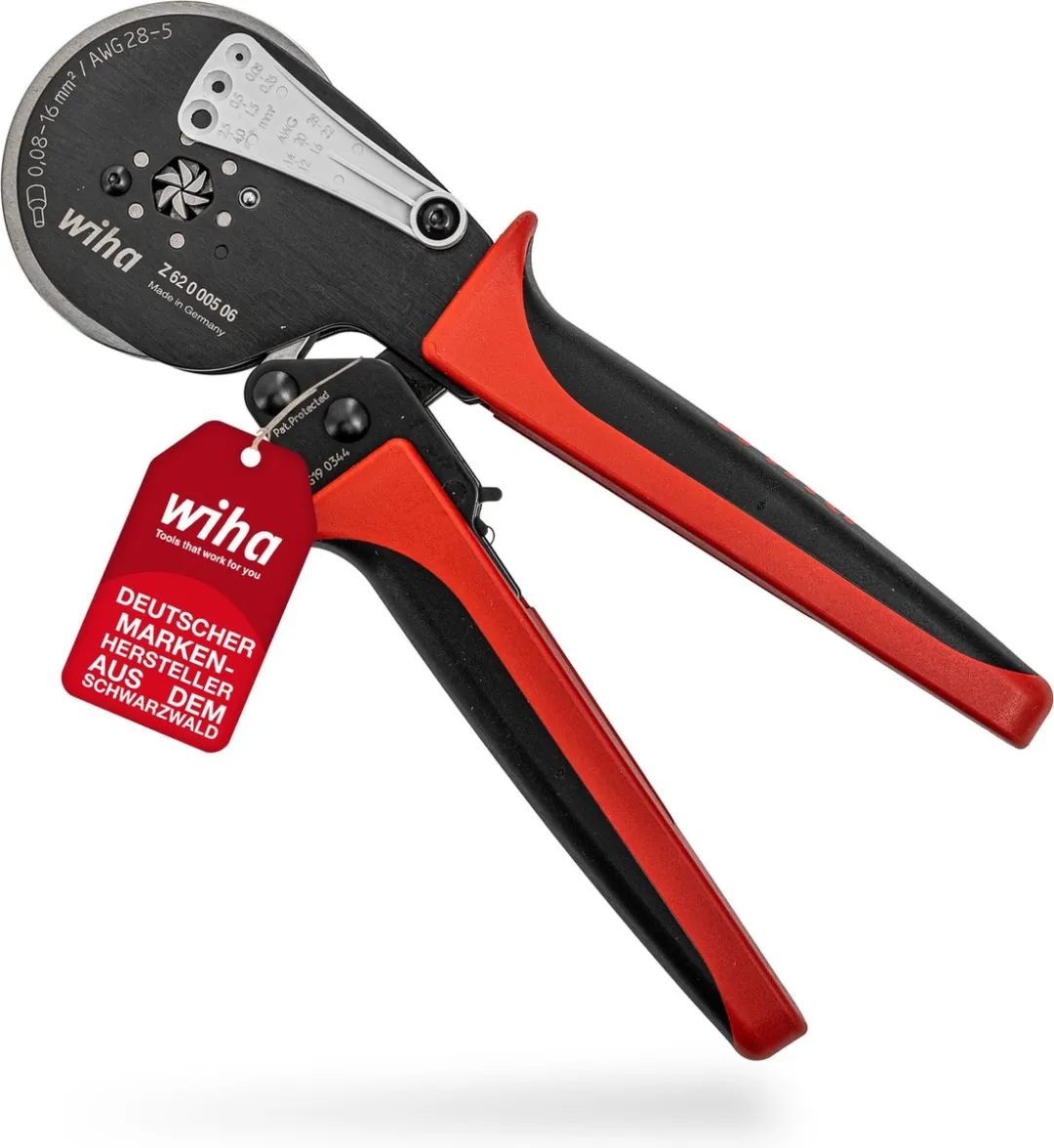 Wiha 41246 Krimpgereedschap Zeskantpersing - Zwart Rood
