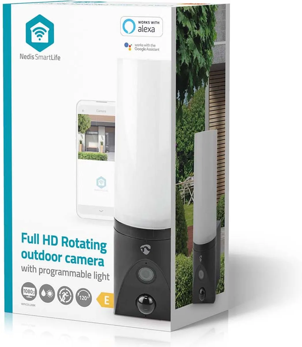 Nedis SmartLife WIFICOL20BK Beveiligingscamera - Full HD 1080p - Buiten - Zwart