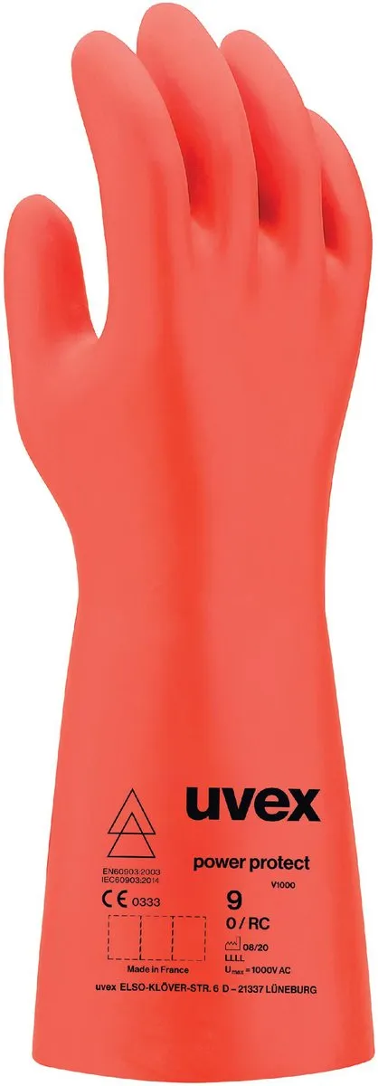 Uvex Power Protect V1000 Isolerende Handschoen - XL - Rood