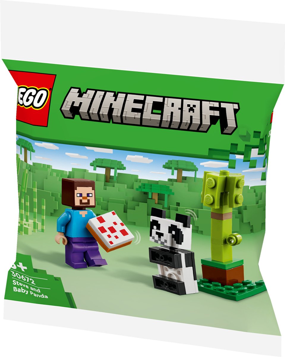 LEGO Minecraft 30672 - Steve en Babypanda (polybag)