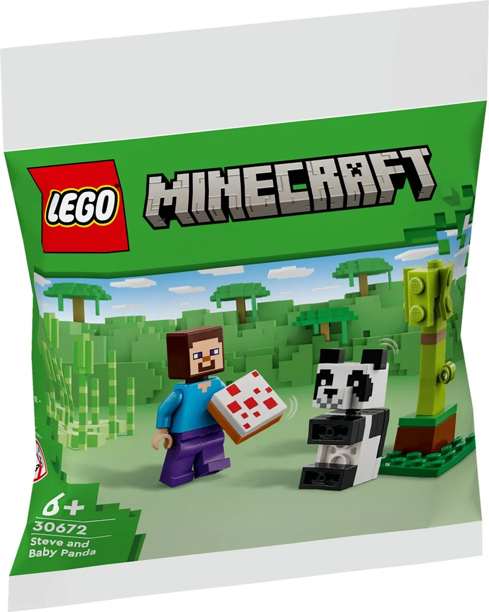 LEGO Minecraft Steve en Babypanda 30672 - 35 Stukken - afbeelding 6 van 6