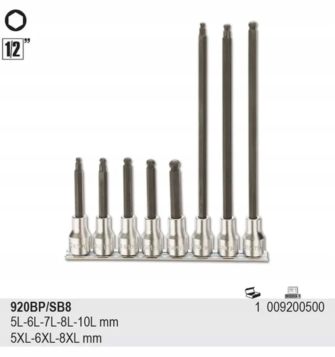 Beta Kogelkopdop 6x100mm - 1/2" Aandrijving