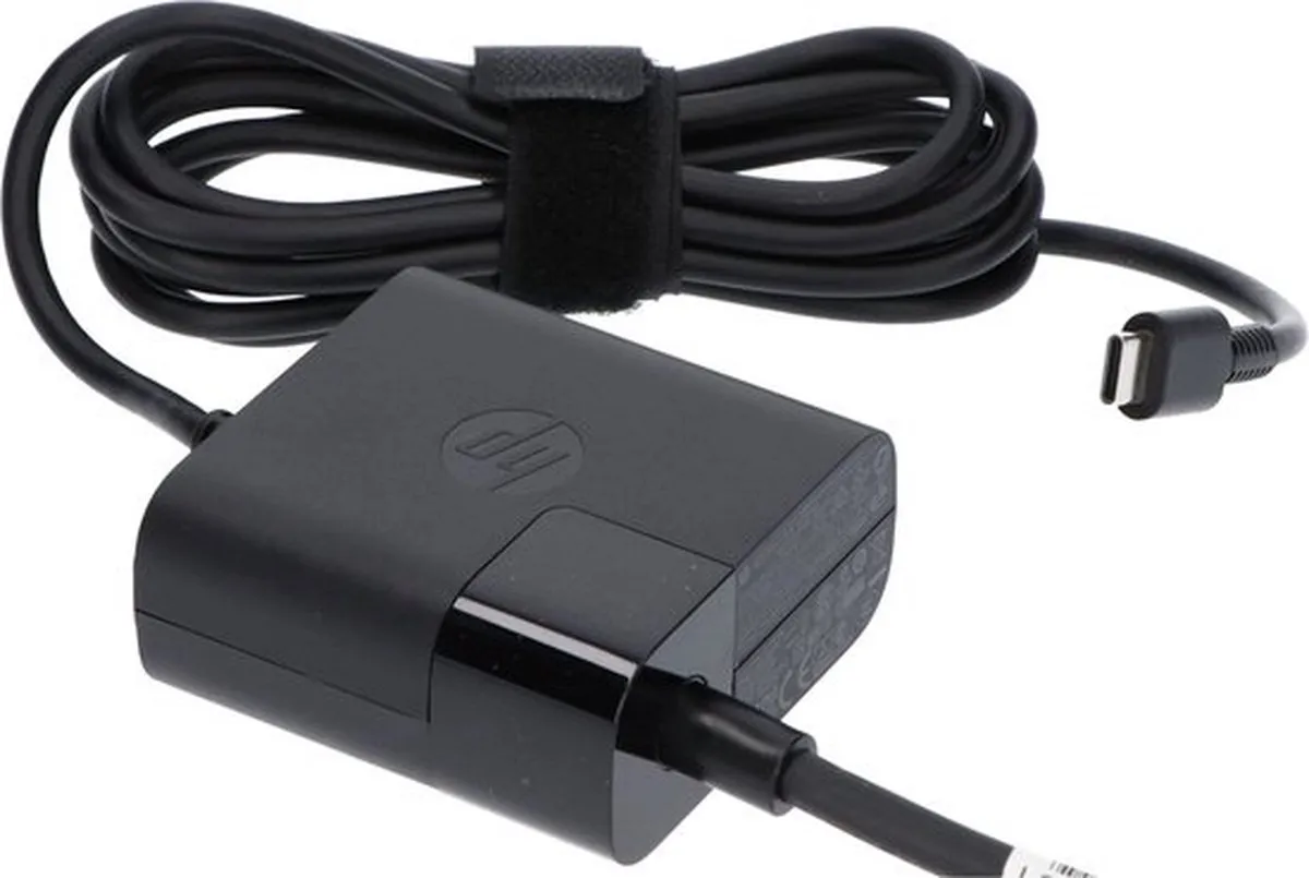 HP 45W USB-C G2 Netstroomadapter 4266810 - Zwart - afbeelding 2 van 2