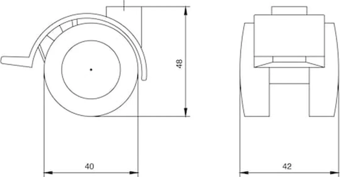 Würth Dubbel Meubelwiel Zacht 4cm - 4 Stuks