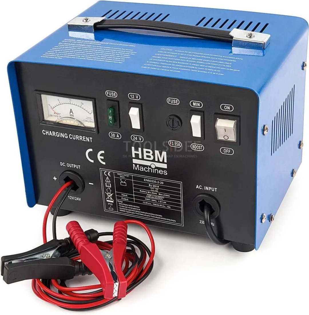 HBM Acculader Startbooster 12/24V 210Ah - 92" - met lamp