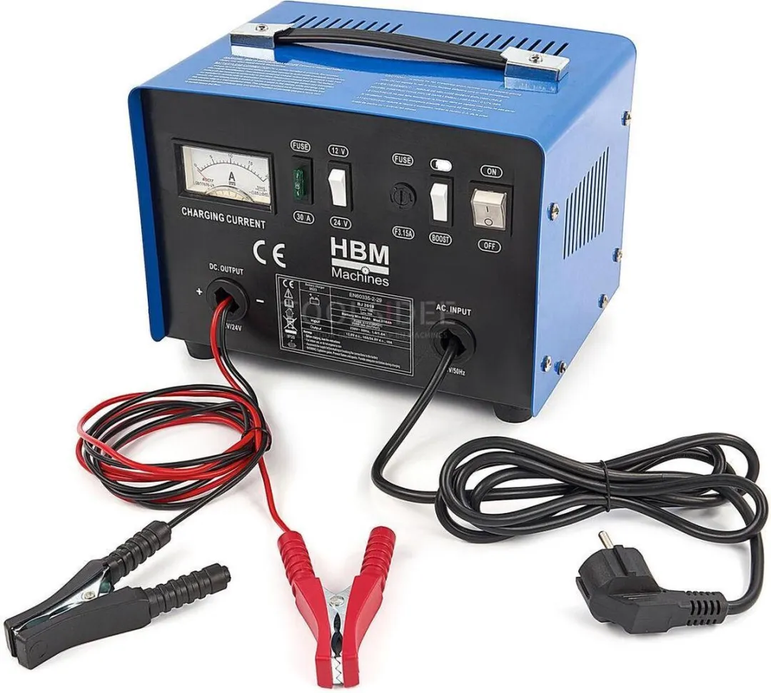 HBM Acculader Startbooster 12/24V 210Ah - 92" - met lamp