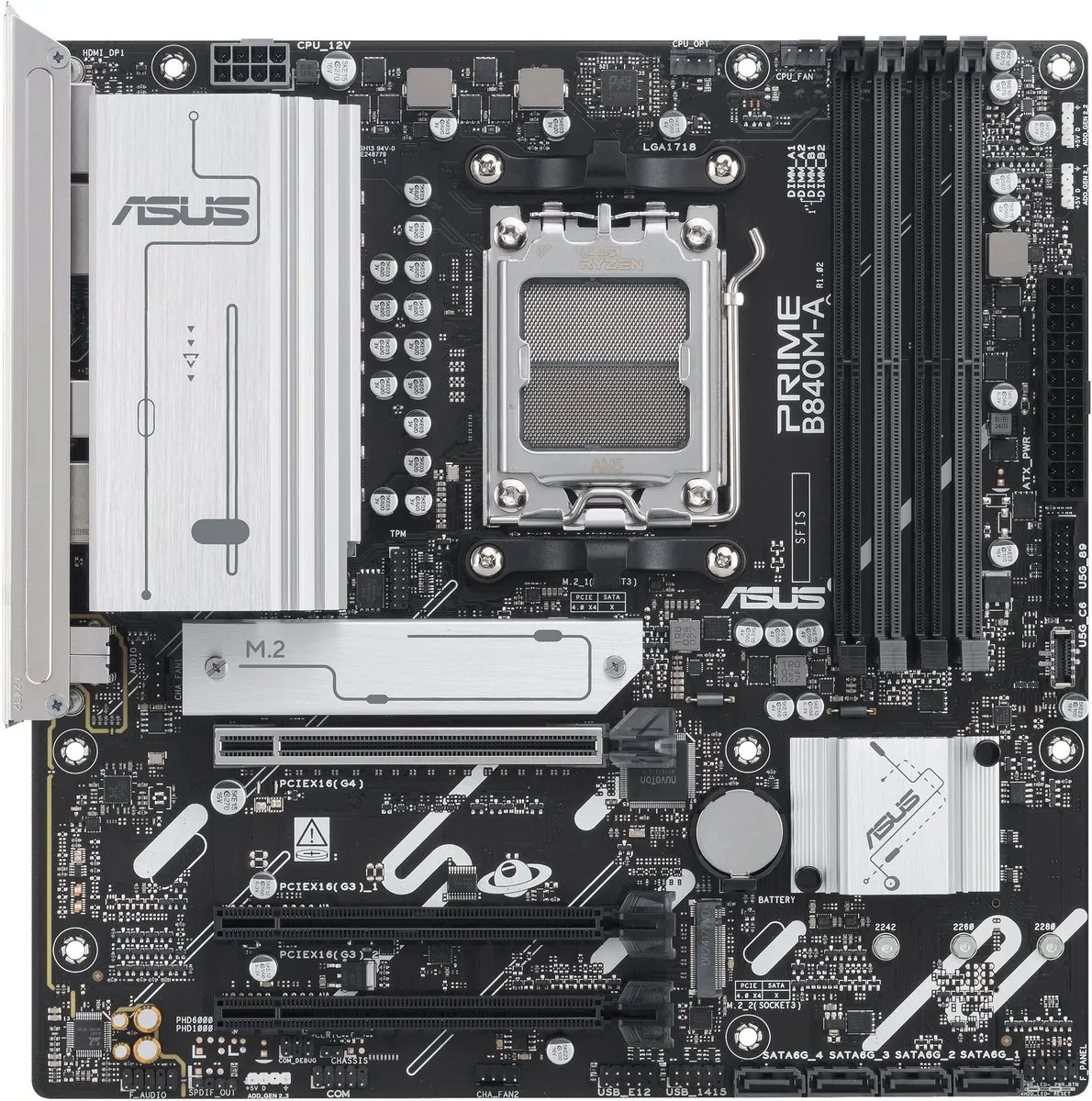 ASUS PRIME B840M-A-CSM Moederbord - AM5 - Micro-ATX - afbeelding 6 van 6