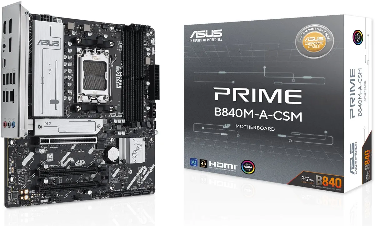 ASUS PRIME B840M-A-CSM Moederbord - AM5 - Micro-ATX