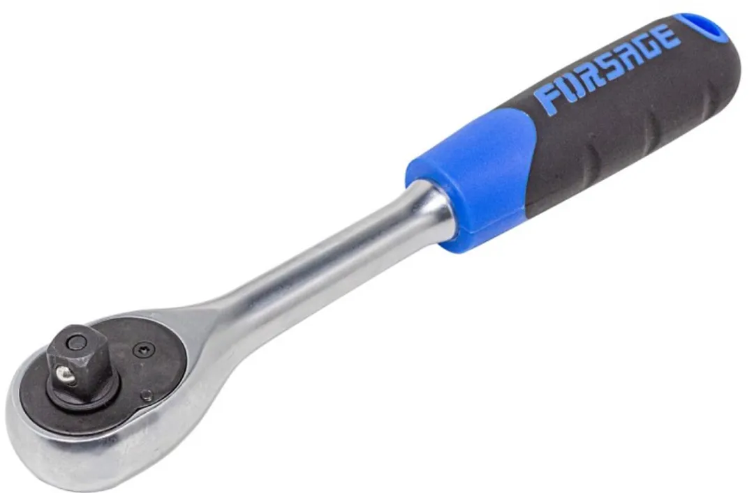 Forsage Rechte Ratelsleutel 3/8" - 45 Tanden - Rubberen Handgreep