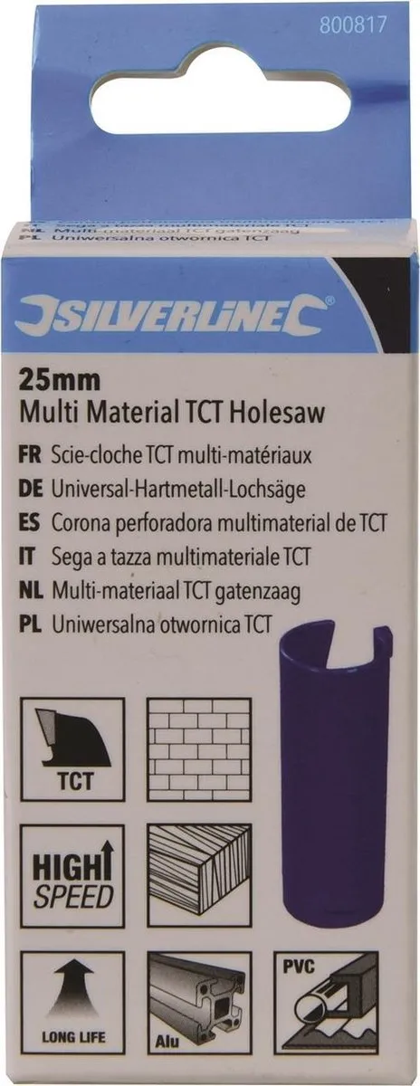 Silverline TCT Gatenzaag Ø25mm - Materiaal TCT - afbeelding 6 van 6